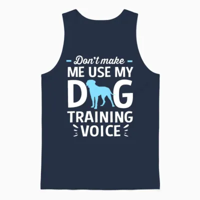 Funny Dog Trainer Dog Training Voice Unisex Tank Top - Navy
