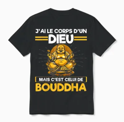 Humour Humorous J'ai Le Corps D'un God Unisex T-Shirt - Black