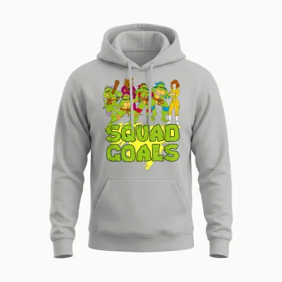 Tmnt with Splinter & April - Squad Goals Unisex Hoodie - Ash