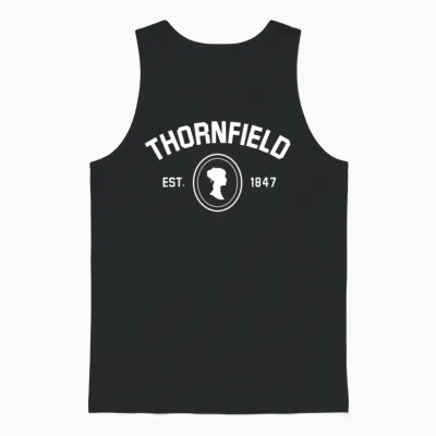 Jane Eyre Charlotte Bronte Thornfield 1847 - Book Unisex Tank Top - Black