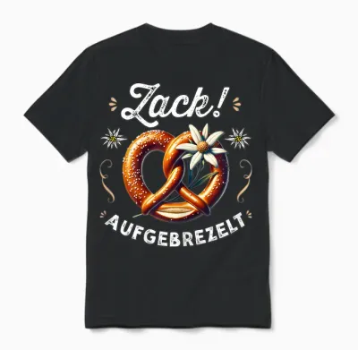Passend Für Oktoberfest T-Shirt Damen Trachtenshirt Trachten Unisex T-Shirt - Black