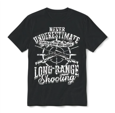 Long Range Shooting Range Gun Shooter Sniper Unisex T-Shirt - Black