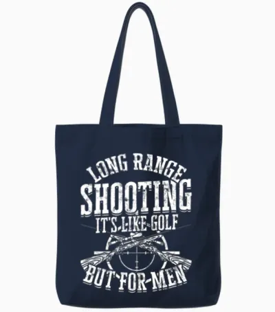 Long Range Shooting Range Gun Shooter Sniper Tote Bags - Navy