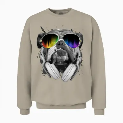 Bulldog Dj Unisex Sweatshirt - Sand