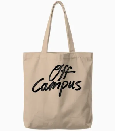 Außerhalb Des Campus - Logo Tote Bags - Natural