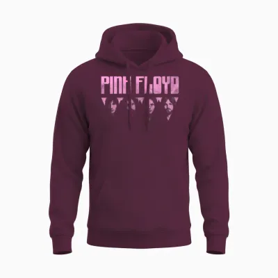 Pink Floyd Logo Pink Unisex Hoodie - Maroon