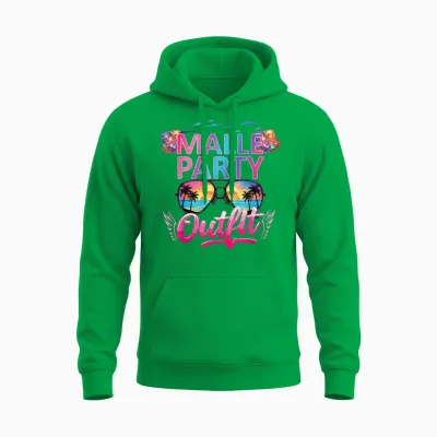 Malle Party Gruppenshirt Mallorca Outfit Damen Herren Party Unisex Hoodie - Irish Green