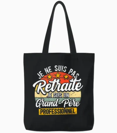 Grandpa Professional Grandfather Grandparent Retired Gift Grandpa Tote Bags - Black