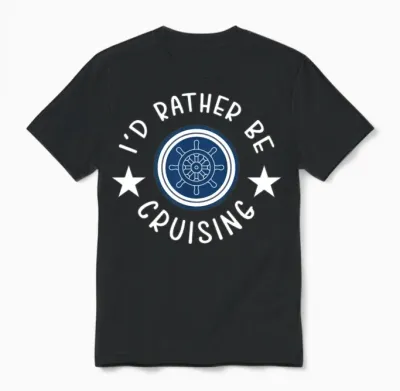Rather Be Cruising Cruise Ship Unisex T-Shirt - Black