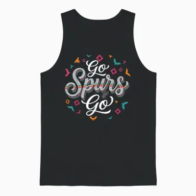 Go Spurs Go Basketball Season Game Day Basketball Fan Unisex Tank Top - Black