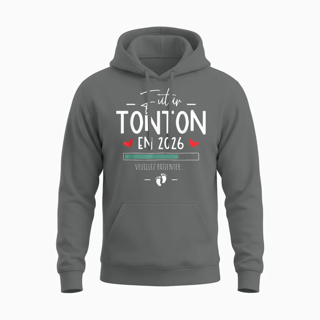 You Will Be Future Tonton 2026 Announcement Pregnancy Tonton Unisex Hoodie in Graphite Heather