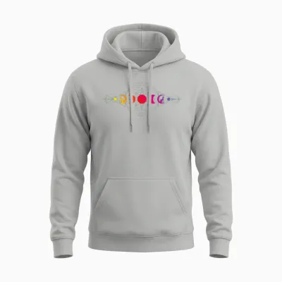 Psychedelic Acid Folk Trance Rock Edm Festival Goa Rave T-Shirt, Black Unisex Hoodie - Ash