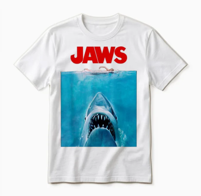 Jaws Oversize Unisex T-Shirt in White