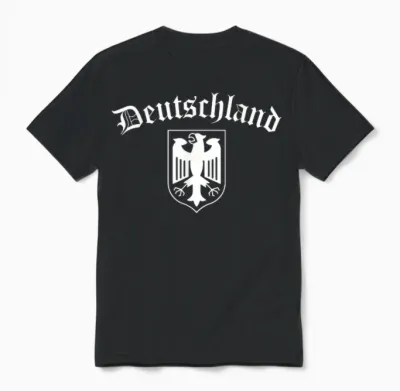 Deutschland Adler Bundesadler Wappen Altdeutsche Schrift Unisex T-Shirt - Black