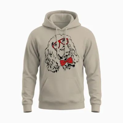 Funny Cocker Spaniel Dog Smart Dog Clever Dog Unisex Hoodie - Sand