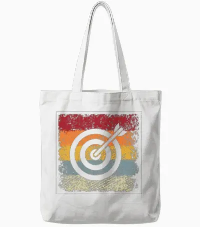 Darts Retro Tote Bags - White