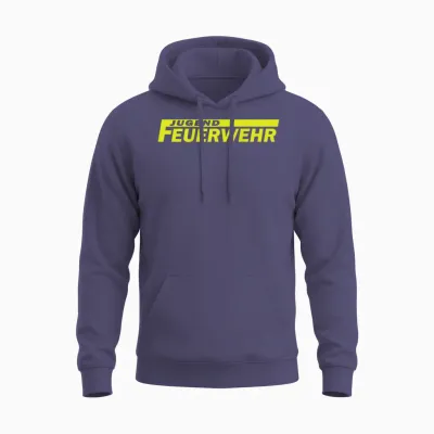 Jugendfeuerwehr Schriftzug Groß Rücken - Feuerwehr Unisex Hoodie - Heather Sport Dark Navy