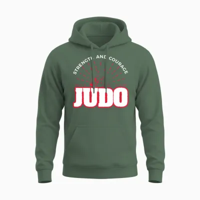 Judo Strength Unisex Hoodie - Military Green