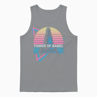 Tower of Babel Retro Unisex Tank Top - Sport Grey
