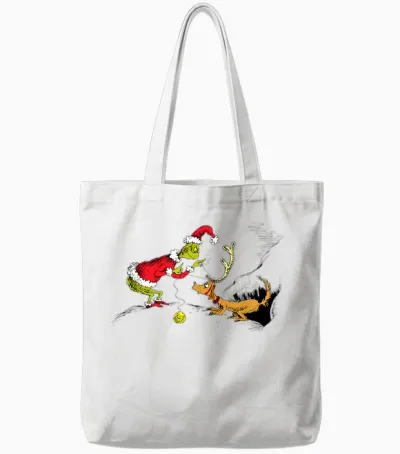 Dr. Seuss Reindeer Tote Bags - White