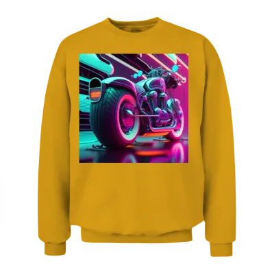 Ride the Retro Wave Unisex Sweatshirt - Gold