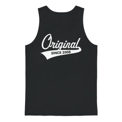 Original Since 2008 (year of Birth, Birthday / W) Unisex Tank Top - Black