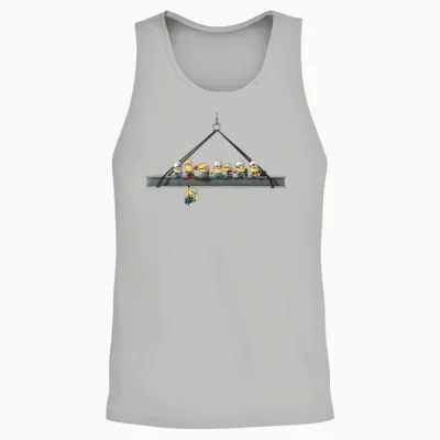 Minions Many Minions on a Crane Unisex Tank Top - Ash