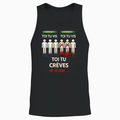 Dewey Toi Tu Vis Toi Tu Vis Toi Tu Creve Malcolm Unisex Tank Top - Black