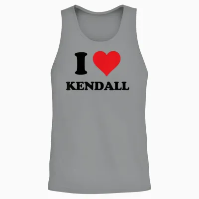 I Heart Kendall First Name I Love Personalized Stuff Unisex Tank Top - Sport Grey