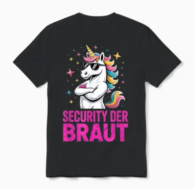 Security Der Braut Junggesellenabschied Jga Unisex T-Shirt - Black