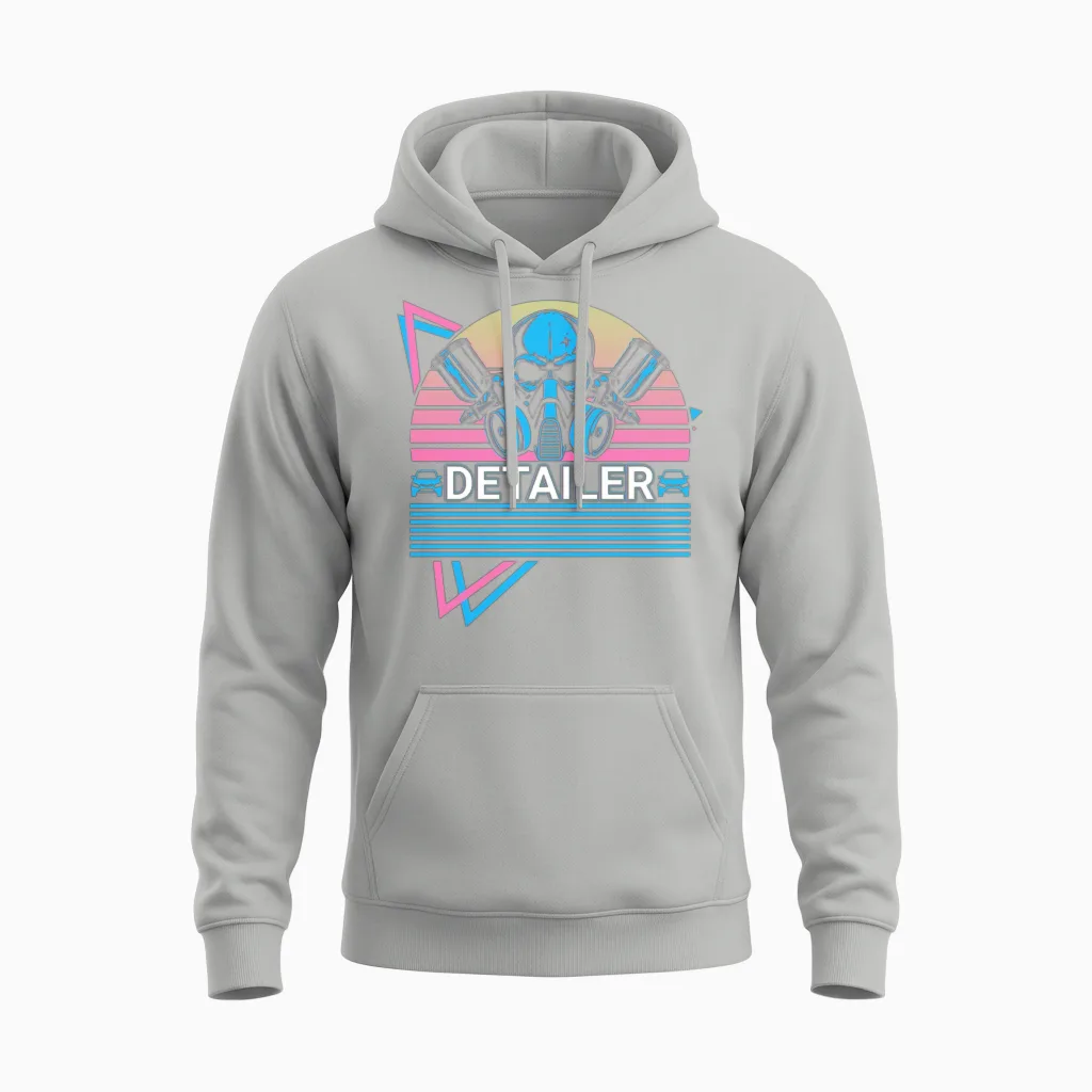 Detailer Retro Unisex Hoodie in Ash