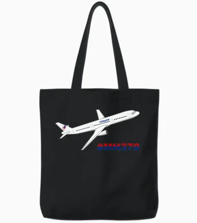 Malaysia Airlines Mh370 Tote Bags - Black