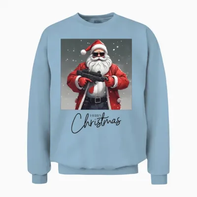 Santa Claus Unisex Sweatshirt - Light Blue