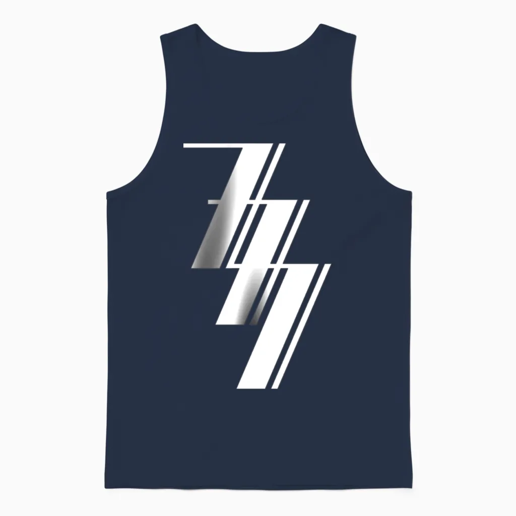 Nombre 777 Meaning Numerology Symbol Unisex Tank Top in Navy
