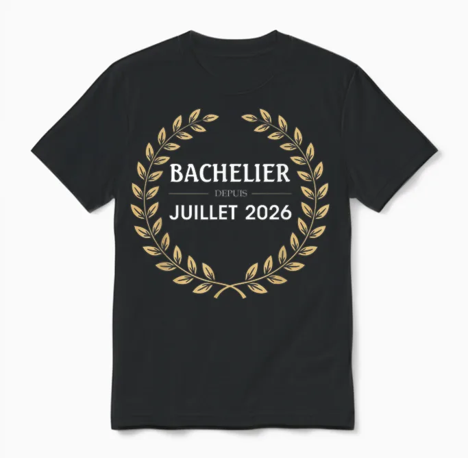 Bachelier 2026 Félicitations Réussite Bac Souvenir Garçon Unisex T-Shirt in Black