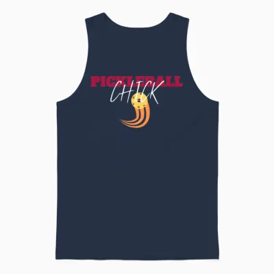 Unique Pickleball Design for Women & Girls Players Unisex Tank Top - Navy