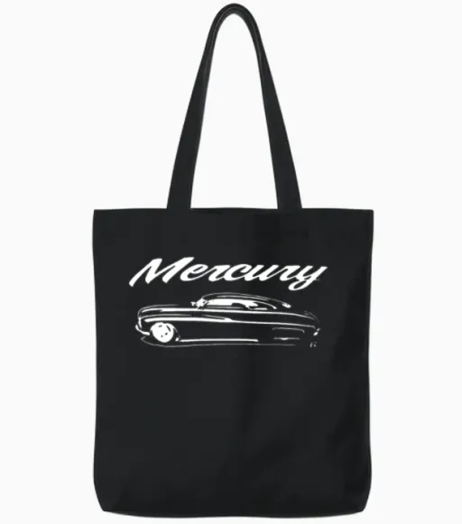 Men S Pinky Star 1950 S Chopped Mercury Hot Rod Le Tote Bags in Black