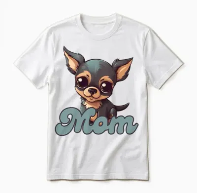 Dog Mom Unisex T-Shirt - White