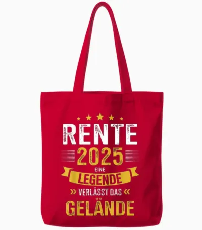 Legend Leaves Terrain for Retired Pensioners - Men & Women - Unisex Adult - Black - S - Tote Bags - Red