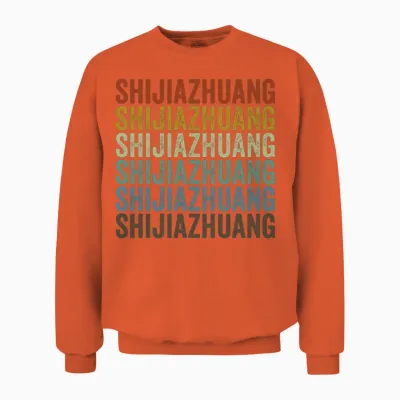 Shijiazhuang China Retro Vintage Unisex Sweatshirt - Orange