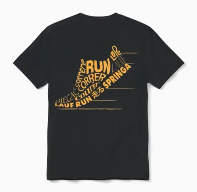 Funny Running Shirt Run Worldwide Cool Gift For Unisex T-Shirt - Black