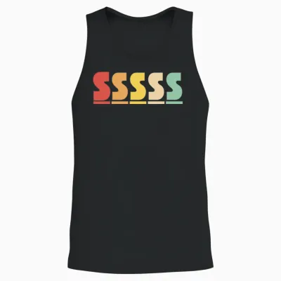 S Design Unisex Tank Top - Black
