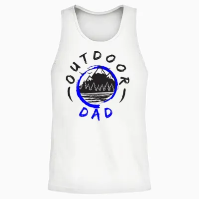 Outdoor Dad Unisex Tank Top - White