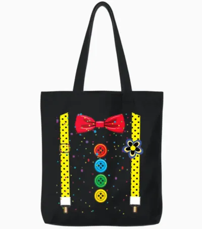 Clown Carnival Costume Clown Costume Clown Fancy Dress Confetti T-Shirt, Black Tote Bags - Black