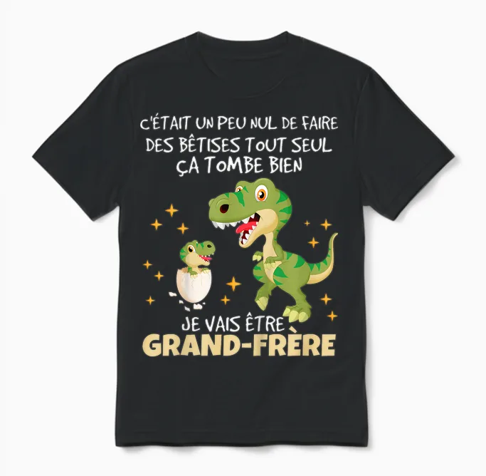 Child Future Big Brother 2026 Announcement Pregnancy Grandbrother 2026 Unisex T-Shirt in Black