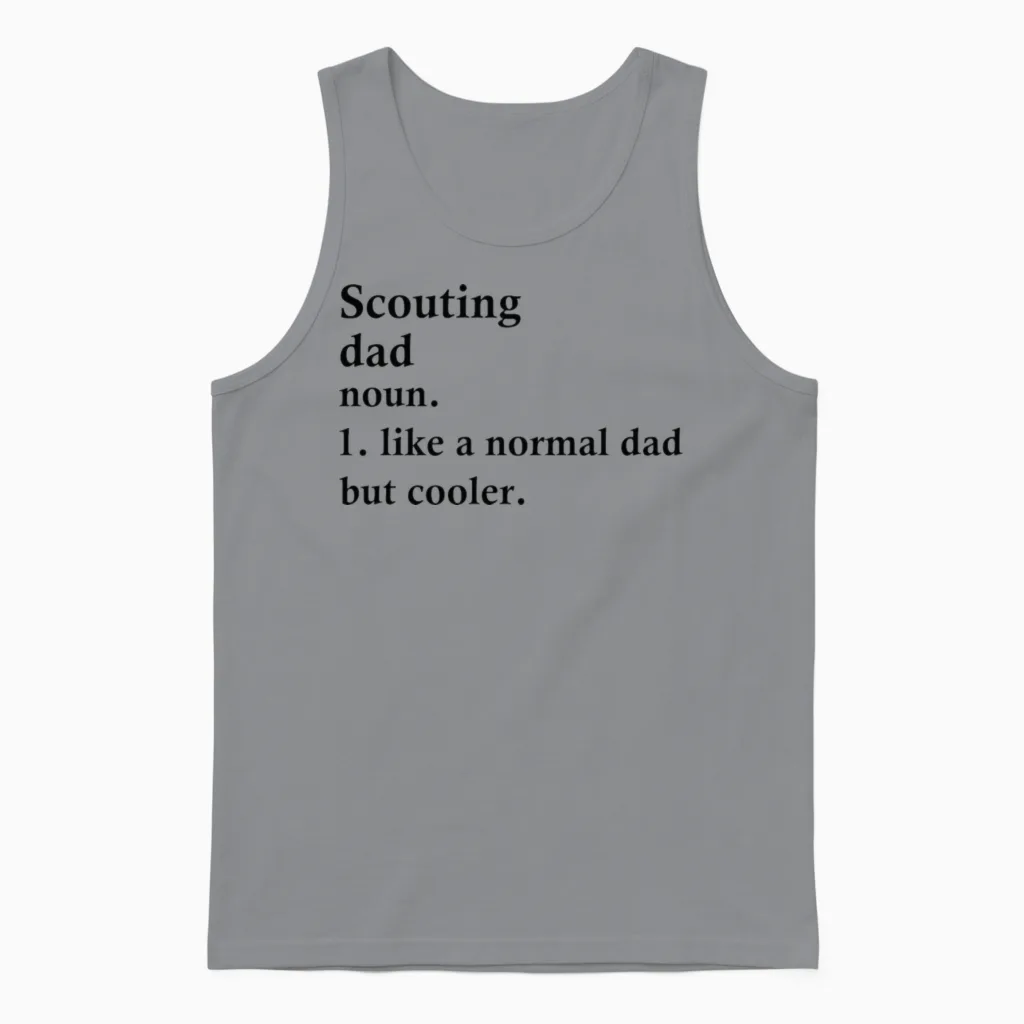 Scouting Dad Funny Scout Definition Unisex Tank Top in Sport Grey