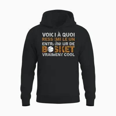 Basketball Un Entraîneur De Basket Vraiment Cool Coach Unisex Hoodie - Black