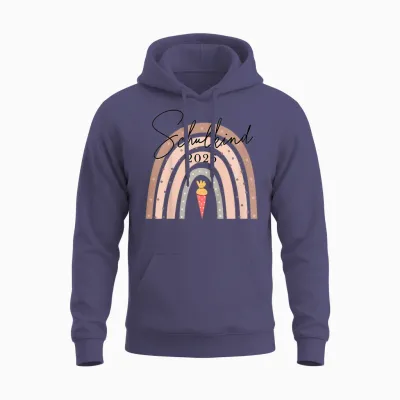 Schulkind 2026 Regenbogen Schultüte, Einschulung Mädchen Unisex Hoodie - Heather Sport Dark Navy