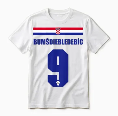 Kroatien Sauf-Trikot Party Trikot Unisex T-Shirt - White