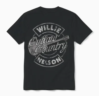 Offizielles Willie Nelson Outlaw Country Unisex T-Shirt - Black
